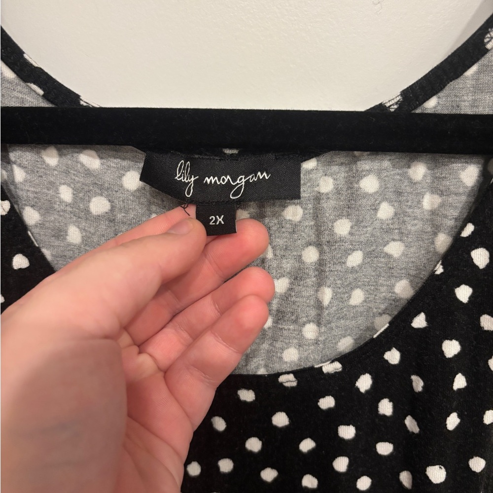 Lily Morgan Black Polka Dot Sleeveless Maxi Dress - Picture 2 of 5